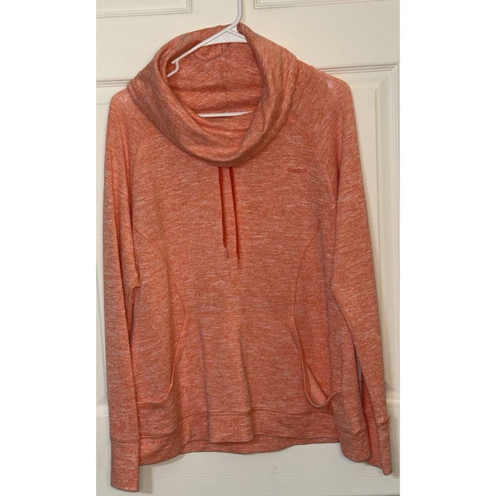 Reebok Women’s Orange & White Marbled Long Sleeve Liteweight Sweatshirt Size XXL